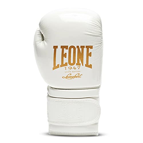 LEONE 1947 GN059 Guantes de Boxeo, Unisex – Adulto, Blanco, 16OZ