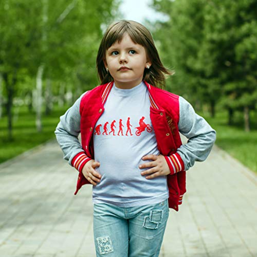 lepni.me Camiseta para Niños Evolución del Motocross Equipo de Moto Ropa de Carreras Todoterreno (9-11 Years Rojo Blanco)