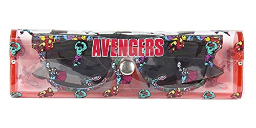 Les Avengers Marvel - Gafas de sol con funda para niño (talla única), color gris oscuro