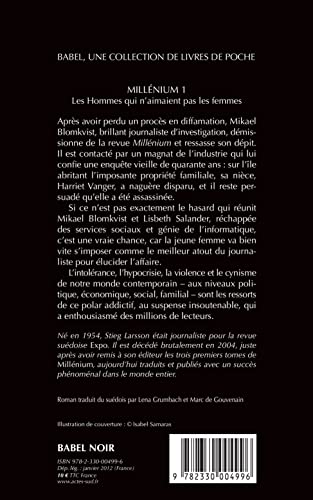 Les hommes qui n'aimaient pas les femmes: Millénium 1 (Babel noir)