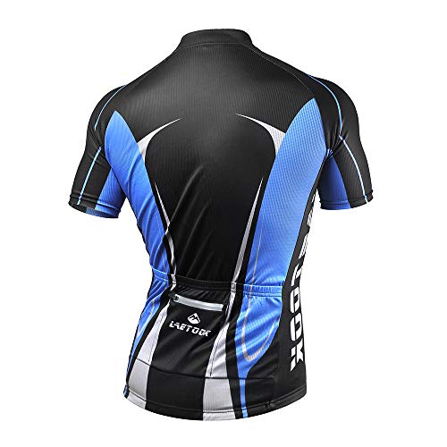 Letook Maillots de Ciclismo Hombres Conjunto de Ropa para Ciclismo Camiseta y Culotte Bici L