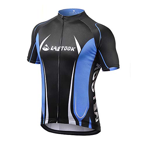 Letook Maillots de Ciclismo Hombres Conjunto de Ropa para Ciclismo Camiseta y Culotte Bici L