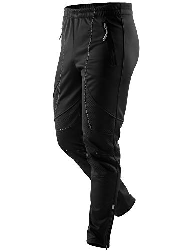 Letook Pantalones Ciclismo Largo Pantalón Deportivo Invierno Hombre Térmico Impermeable Elástico 100231 L