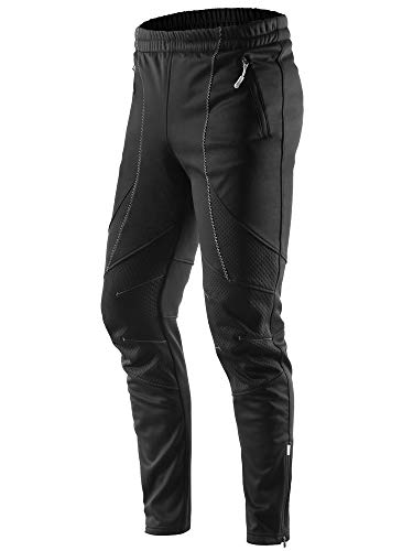 Letook Pantalones Ciclismo Largo Pantalón Deportivo Invierno Hombre Térmico Impermeable Elástico 100231 L