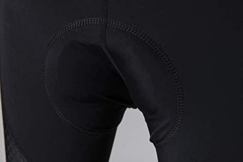 Letook Pantalones Cortos Ciclismo para Hombres Bicicleta Traspirable con Gel Acolchado Anti-UV y Cómodo(Negro&Gris,L)