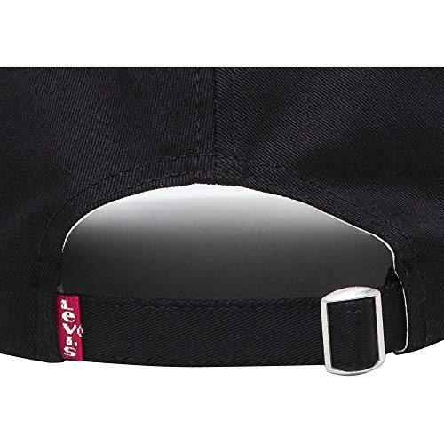 LEVIS FOOTWEAR AND ACCESSORIES Mid Batwing Flexfit Gorra, Negro (R Black 59), Talla única (Talla del fabricante: UN) para Hombre