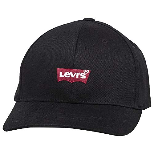 LEVIS FOOTWEAR AND ACCESSORIES Mid Batwing Flexfit Gorra, Negro (R Black 59), Talla única (Talla del fabricante: UN) para Hombre