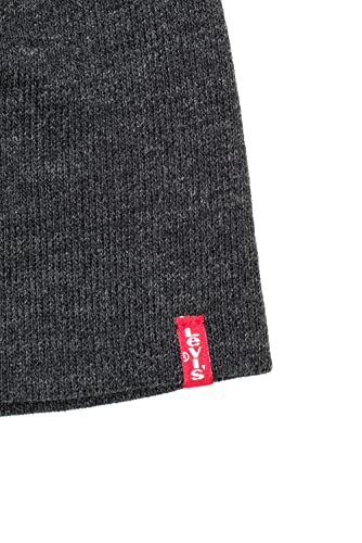 Levi's Otis Beanie, Gorro de punto Unisex adulto, Gris (Dark Grey), Medium (Talla del fabricante: S/M)