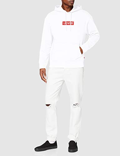 Levi's Relaxed Graphic Hoodie Sudadera, Blanco (Boxtab Pop White 0022), Large para Hombre