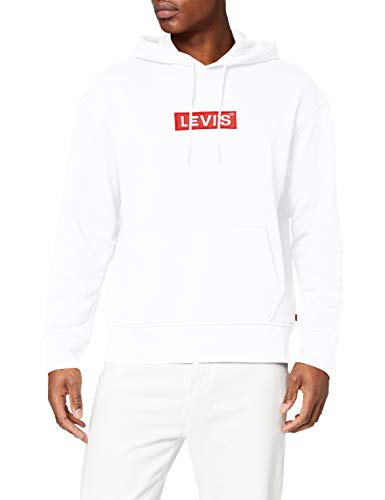 Levi's Relaxed Graphic Hoodie Sudadera, Blanco (Boxtab Pop White 0022), Large para Hombre
