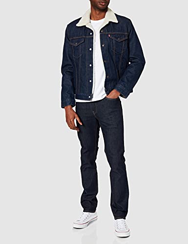 Levi's Type 3 Sherpa Chaqueta de Camionero, Azul (Rockridge Trucker 0084), Large para Hombre