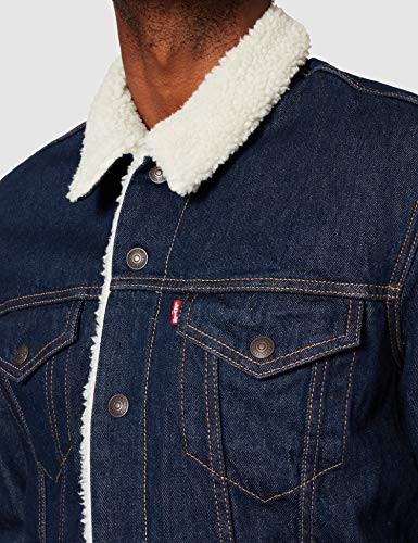 Levi's Type 3 Sherpa Chaqueta de Camionero, Azul (Rockridge Trucker 0084), Large para Hombre