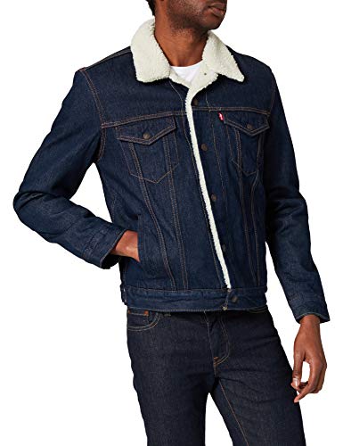 Levi's Type 3 Sherpa Chaqueta de Camionero, Azul (Rockridge Trucker 0084), Large para Hombre