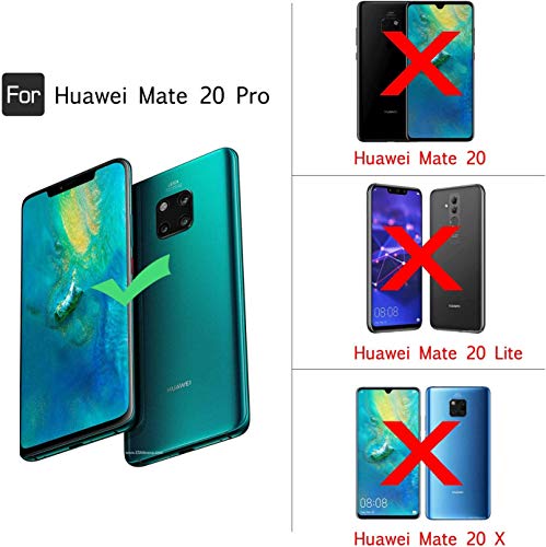 LeYi Funda Huawei Mate 20 Pro Armor Carcasa con 360 Grados Anillo iman Soporte Hard PC y Silicona TPU Bumper antigolpes Fundas Carcasas Case para movil Mate 20 Pro con HD Protector de Pantalla,Negro