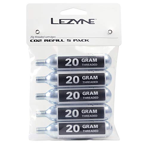 Lezyne CO2 Cartridge CO2 threaded cartridge - Accesorios para bicicletas (25 g, 5 pieza(s))