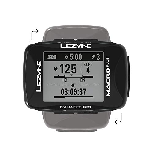 LEZYNE Macro Plus - Contador GPS para Bicicleta o montaña, Unisex, Color Negro, Talla única