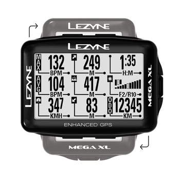 LEZYNE Mega XL Bicicleta Negro rastreador GPS - Rastreadores GPS (6,86 cm (2.7"), 35,3 x 58,8 mm, 240 x 400 Pixeles, Monocromo, 33,3 día(s), Recargable)