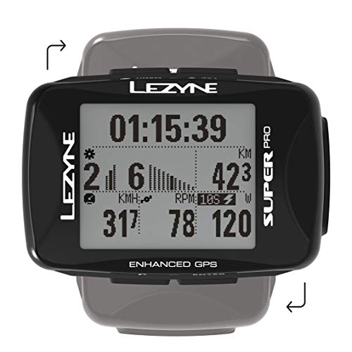 LEZYNE Super Pro Contador GPS Bicicleta, Unisex Adulto, Negro, FR : Taille Unique (Taille Fabricant : t.One sizeque)