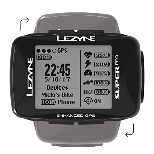 LEZYNE Super Pro Contador GPS Bicicleta, Unisex Adulto, Negro, FR : Taille Unique (Taille Fabricant : t.One sizeque)