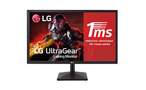 LG 24MK400H-B - Monitor Gaming de 59,8 cm (23.8") Full HD (1920 x 1080, TN, 16:9, HDMI x1, D-SUB x1, AUX x1, 1ms, Antireflejo), Negro