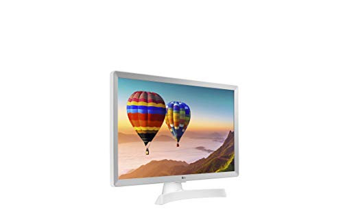 LG 24TN510S- WZ - Monitor Smart TV de 60 cm (24") con Pantalla LED HD (1366 x 768, 16:9, DVB-T2/C/S2, WiFi, Miracast, 10 W, 2 x HDMI 1.4, 1 x USB 2.0, óptica, LAN RJ45, VESA 75 x 75), Color Blanco