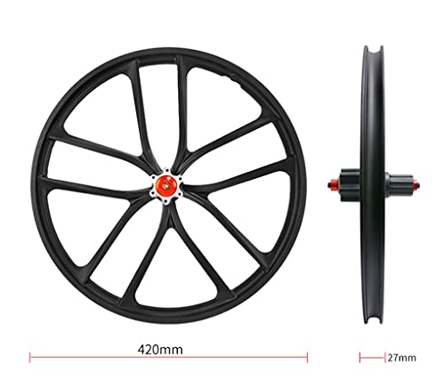 LHHL 20" Ruedas De Bicicleta De Montaña,MTB Rim Freno De Disco 7/8/9/10 Velocidades,QR Rodamiento Sellado Llanta De Aleación De Magnesio (Color : Black, Size : 20")