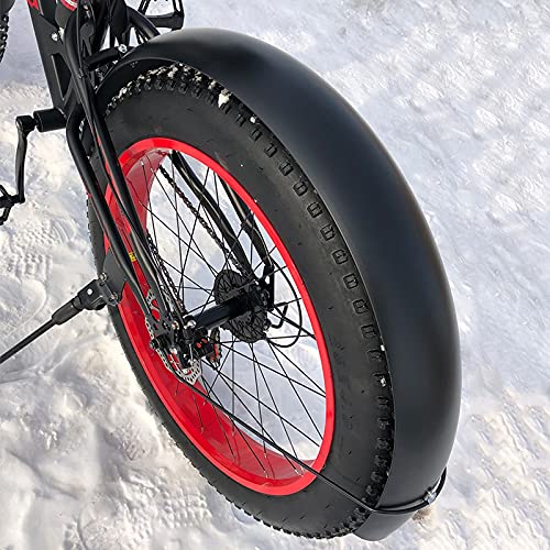 LHSJYG Guardabarros para Bicicletas,Guardabarros Bicicle Fender DE Bicicleta DE Nieve 26 * 4.0 Pulgadas MUDGUARDO DE Cobertura Completo Alas for la Bicicleta Gorda Material de Hierro Fuerte Duradero