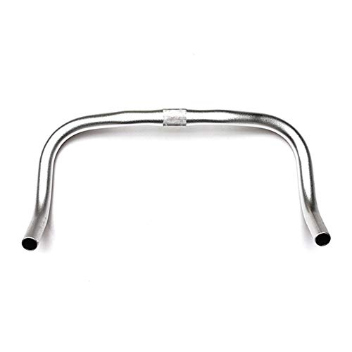 LHSJYG Manillar De Bicicleta,Manillares para Bicicletas Bicicleta de la Bici de la aleación del megáfono Abrazadera Fixie Engranaje Fijo Barra del Manillar (Color : Silver)