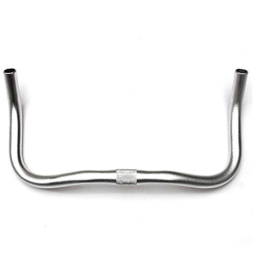 LHSJYG Manillar De Bicicleta,Manillares para Bicicletas Bicicleta de la Bici de la aleación del megáfono Abrazadera Fixie Engranaje Fijo Barra del Manillar (Color : Silver)