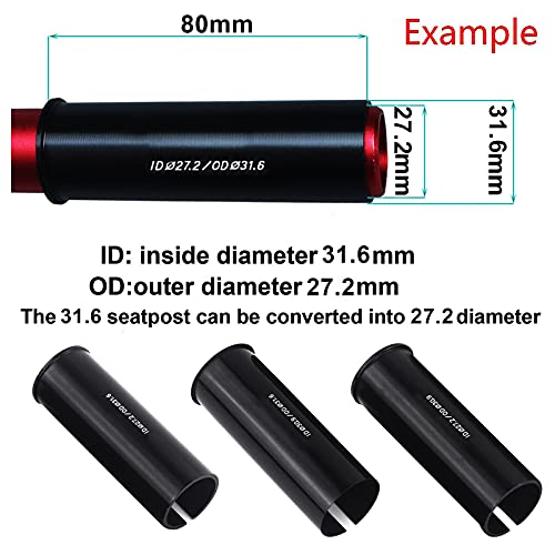Liamostee Soporte para tija de sillín de bicicleta (30,9 mm/31,6 mm/27,2 mm)