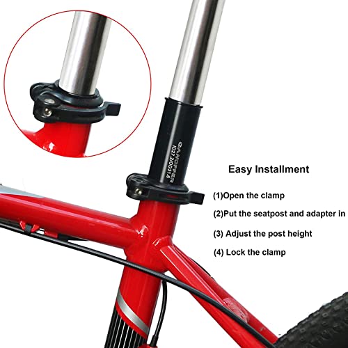 Liamostee Soporte para tija de sillín de bicicleta (30,9 mm/31,6 mm/27,2 mm)