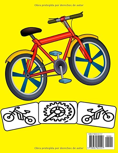 Libro de colorear de bicicletas: 30 dibujos de bicicletas para colorear para niños