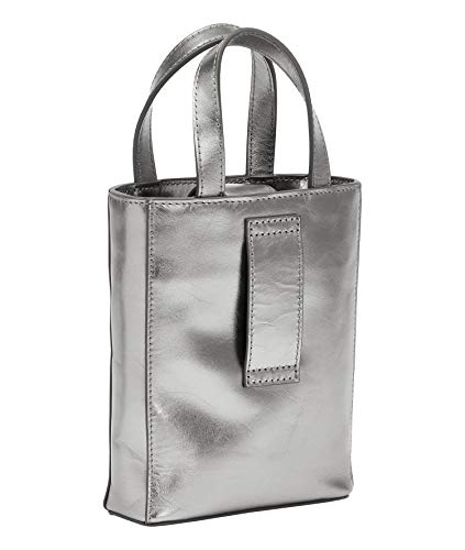 Liebeskind Berlin Damen PaperbXS-PaB10M Shopper, Silver lead-9626, Extra Small