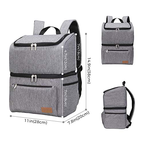 Lifewit Mochila Termica Bolsa de Compra Reutilizable Porta Alimentos de Refrigeración Aislado Resistente al Agua Portátil Mochila de Refrigeración Suave para la Playa/Picnic / Día de Campo/Barbacoa