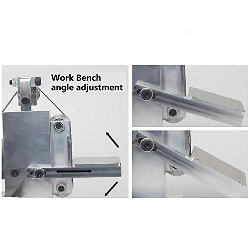 Lijadora Combinada, Lijadora de Banda Eléctrica de 7 Velocidades DIY Mini Lijadora de Banda de Pulido Ajustable de Doble Rodamiento Integrado
