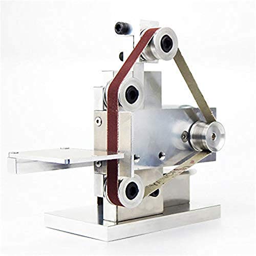 Lijadora Combinada, Lijadora de Banda Eléctrica de 7 Velocidades DIY Mini Lijadora de Banda de Pulido Ajustable de Doble Rodamiento Integrado