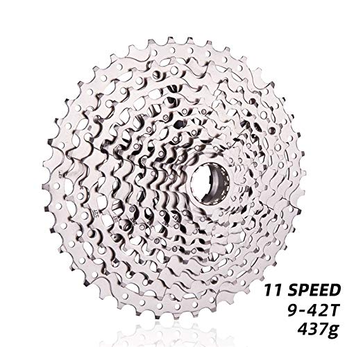 Lijincheng Ruedas Libres MTB Ultimate 11 Velocidad 9-42T L Cassette XD Freewheel Ultralight 9-42 Cassette de Acero Moutain Bike 11V GX M7000 M6000 K7 PUNTOR (Color : XD 11s 9 42T Silver)