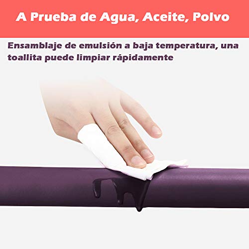 LinGear Kit Protector de Esquinas y Bordes Grueso para Bebés y Niños, 1 Rollo de 5m y Juego de 8 Cantos Protección Bebé en Casa No Tóxico para Mueble, Mesa, Esquina de Pared (Morado)