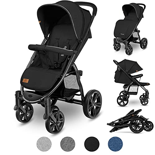 LIONELO Annet Silla de Pase Para niños hasta 22 kg 0-48M ajuste del respaldo hasta posición horizontal Capucha XXL Plegable fácil con ventana Mosquitera