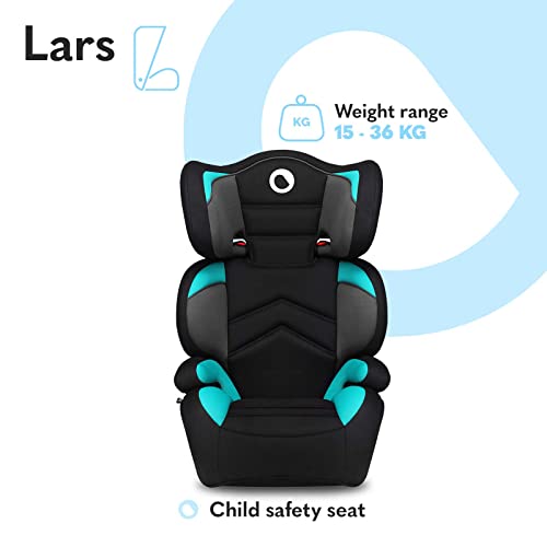 LIONELO Lars silla coche grupo 2-3 para niños 15-36 kg regulación de altura del reposacabezas en 6 niveles montaje con cinturones estructura ImpactGuard