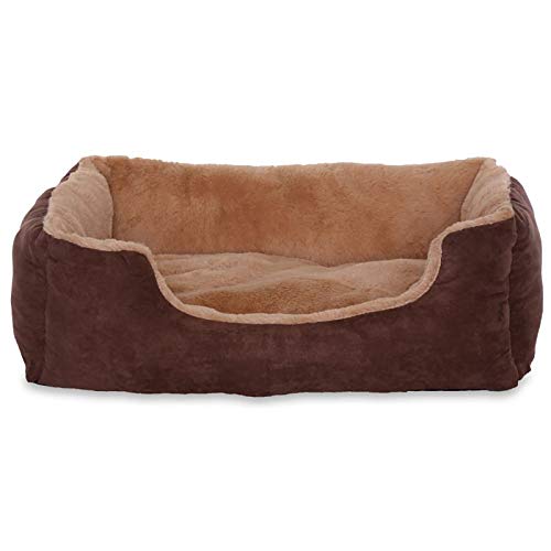 lionto by dibea Cama perros cojín perros cesta perros con cojín tamaño (M) 60x48 cm beige/marrón