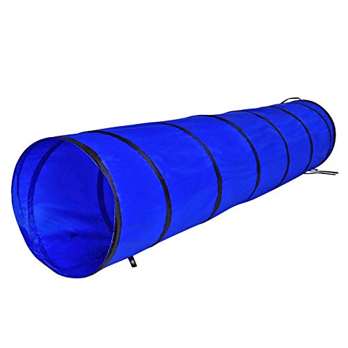 lionto by dibea Túnel para perros túnel de agilidad para mascotas (S) 200 x 43 cm color Azul