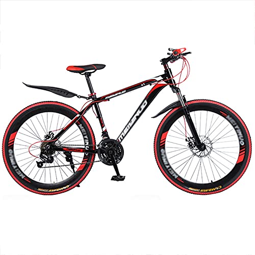 LiRuiPengBJ Bicicleta para niños Bicicleta de Montaña 26 Pulgadas 21 Velocidades Adultos Bicicleta de Ciudad Mountain Trail Marco de Suspensión Atrevido con Freno de Disco Doble para Hombre y Mujer