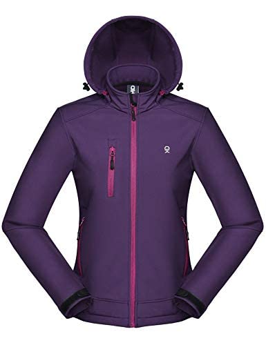 Little Donkey Andy Chaqueta softshell para mujer con capucha extraíble, forro polar e impermeable.