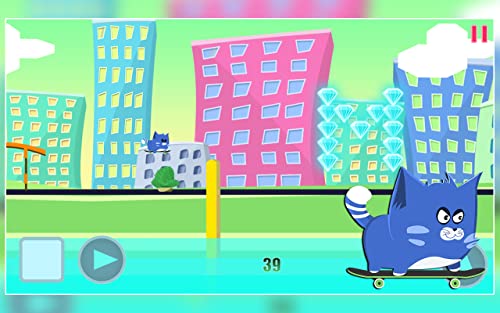 Little Kitty on a Skateboard : The Cat Skate Race Game Fun Simulator - Gold Edition