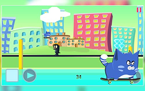 Little Kitty on a Skateboard : The Cat Skate Race Game Fun Simulator - Gold Edition