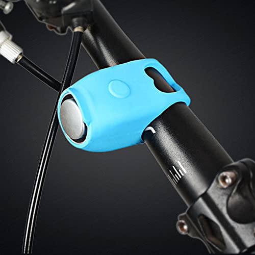 LITU 2021 Super Bike Horn-120db Bicicleta Bell, Bocina de bicicleta fuerte, Impermeable Bicicletas Silicona Material Shell Horn, Accesorios para bicicleta (Azul)