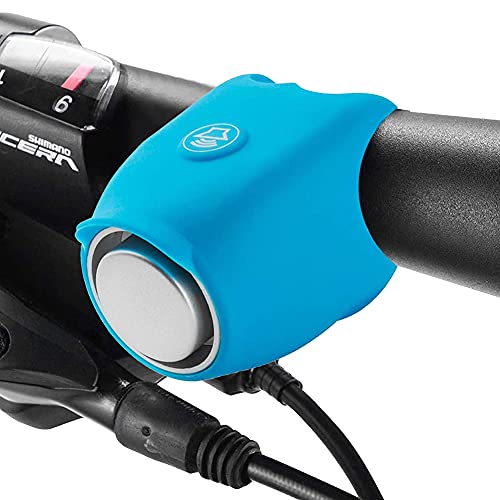 LITU 2021 Super Bike Horn-120db Bicicleta Bell, Bocina de bicicleta fuerte, Impermeable Bicicletas Silicona Material Shell Horn, Accesorios para bicicleta (Azul)