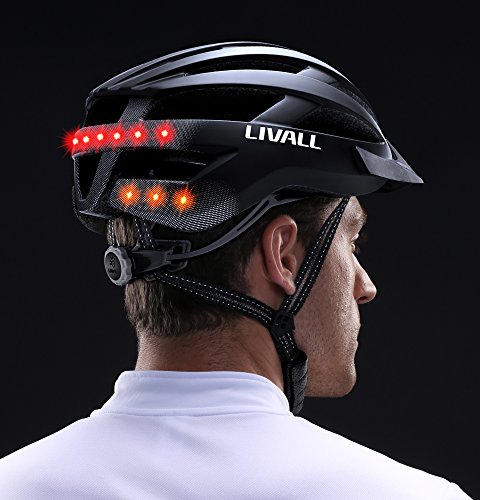 Livall Casco de Bicicleta Unisex MT1 con música, luz Trasera, Intermitente, navegación, Llamada y Sistema SOS, Color Negro Mate, 54-58 cm