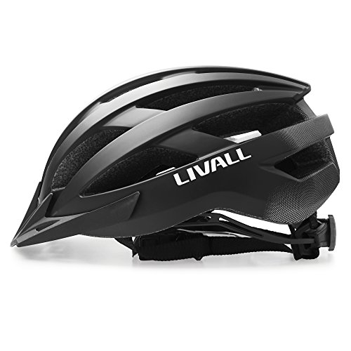 Livall Casco de Bicicleta Unisex MT1 con música, luz Trasera, Intermitente, navegación, Llamada y Sistema SOS, Color Negro Mate, 54-58 cm